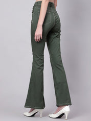 Kotty Women Jean Bootcut High-Rise Low Distress Stretchable Jeans