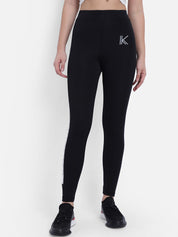 Kotty Women Black & White Printed Tights