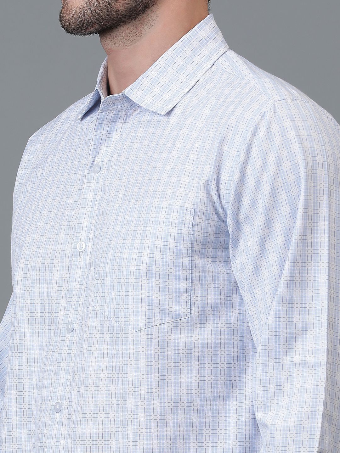 Kotty New Grid Tattersall Checks Spread Collar Casual Shirt