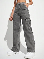 Kotty Women Grey Jean Straight Fit High-Rise Stretchable Jeans