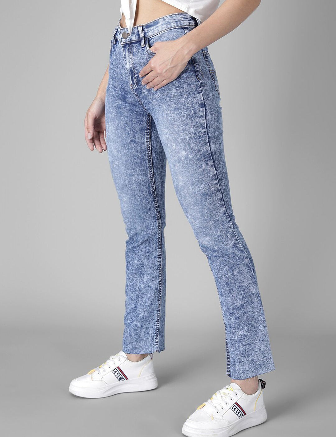 Kotty Women Blue Skinny Fit High-Rise Clean Look Jeans