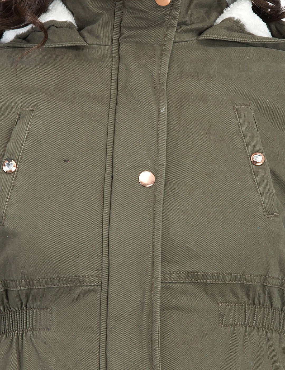 Kotty Women Green Solid Parka