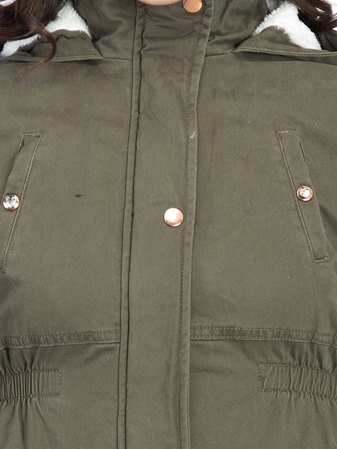 Kotty Women Green Solid Parka