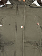 Kotty Women Green Solid Parka