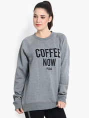 Kotty Women Grey Printed Sweatshirt