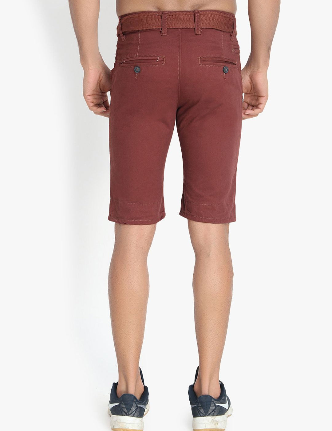 Kotty Men Maroon Solid Regular Fit Regular Shorts