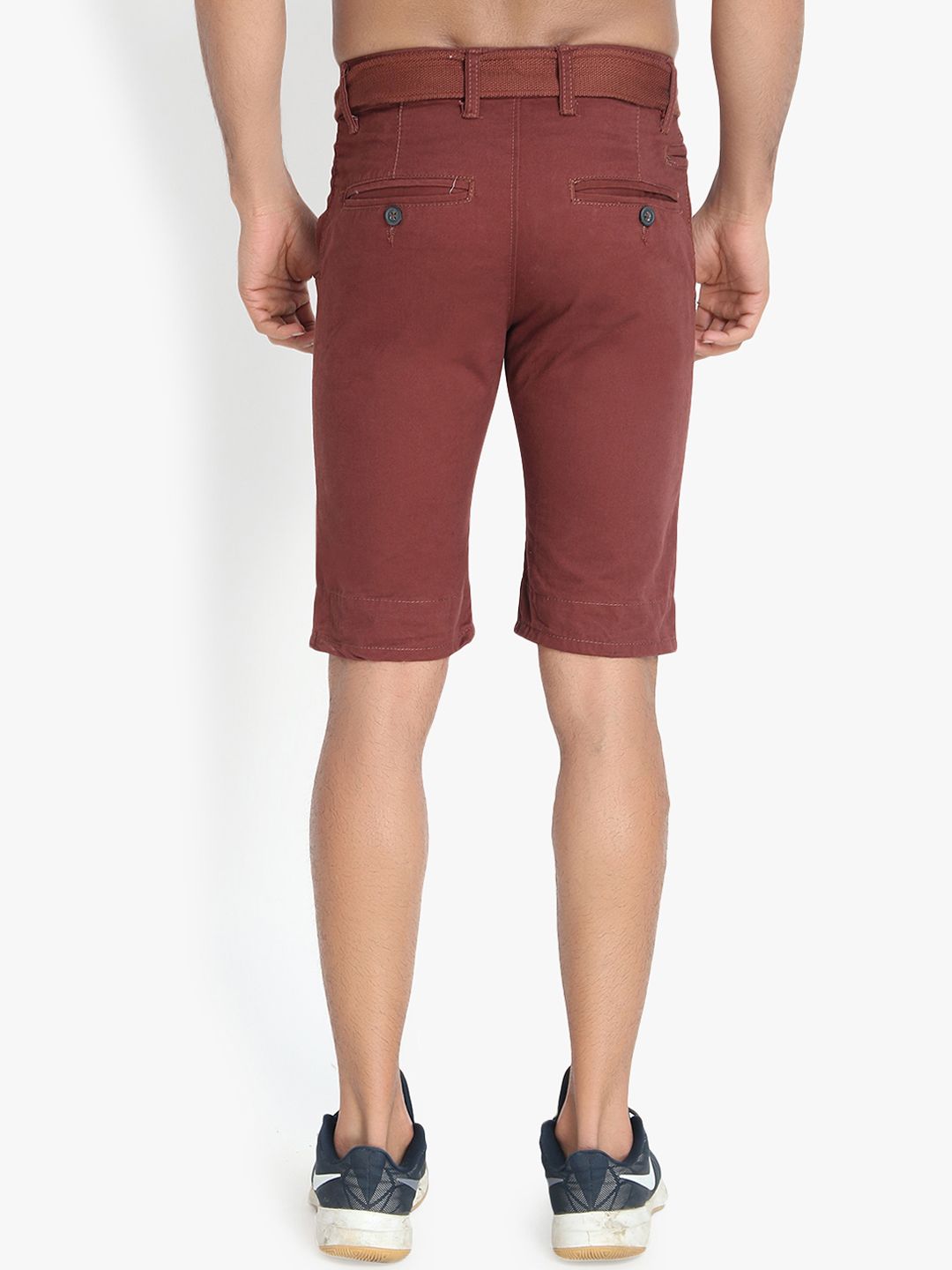 Kotty Men Maroon Solid Regular Fit Regular Shorts