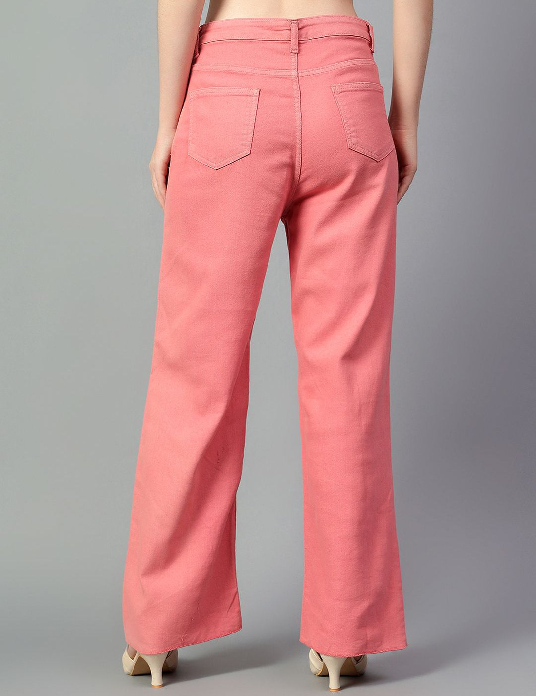 Kotty Women Bootcut High-Rise Slash Knee Stretchable Jeans