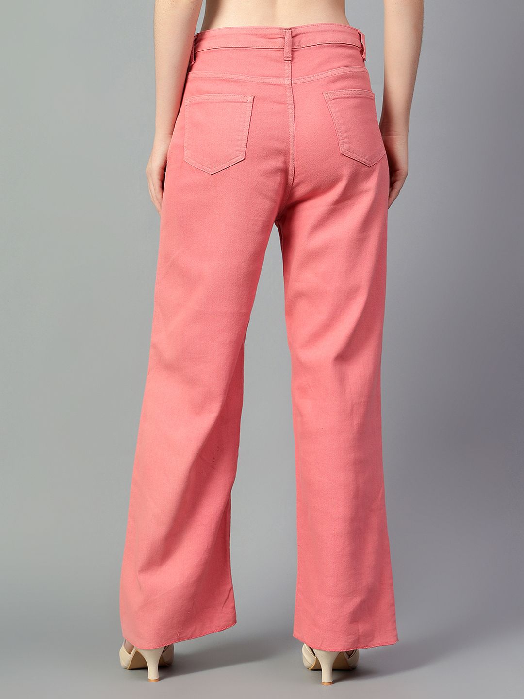 Kotty Women Bootcut High-Rise Slash Knee Stretchable Jeans