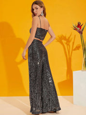 Kotty Women Sequinned Top & Trouser Co-Ord Set