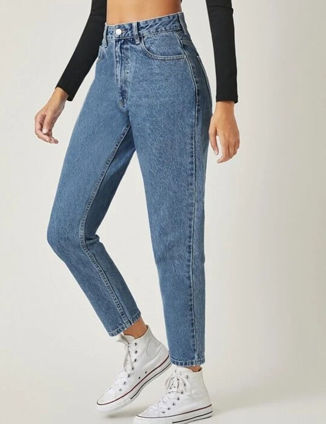 Kotty Women Blue High-Rise Slash Knee Jeans