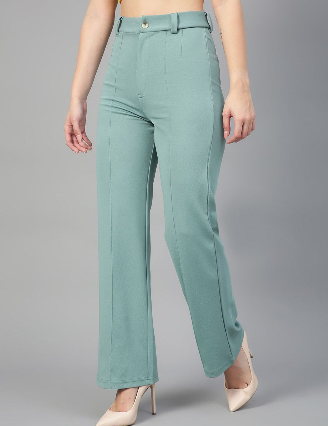 KOTTY BIZwear Women Pack Of 2 Straight Fit High-Rise Easy Wash Parallel Trousers