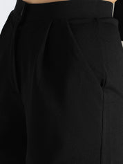 Kotty Black Shoulder Straps Top With Shorts