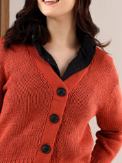 Kotty Women Cable Knit Crop Cardigan