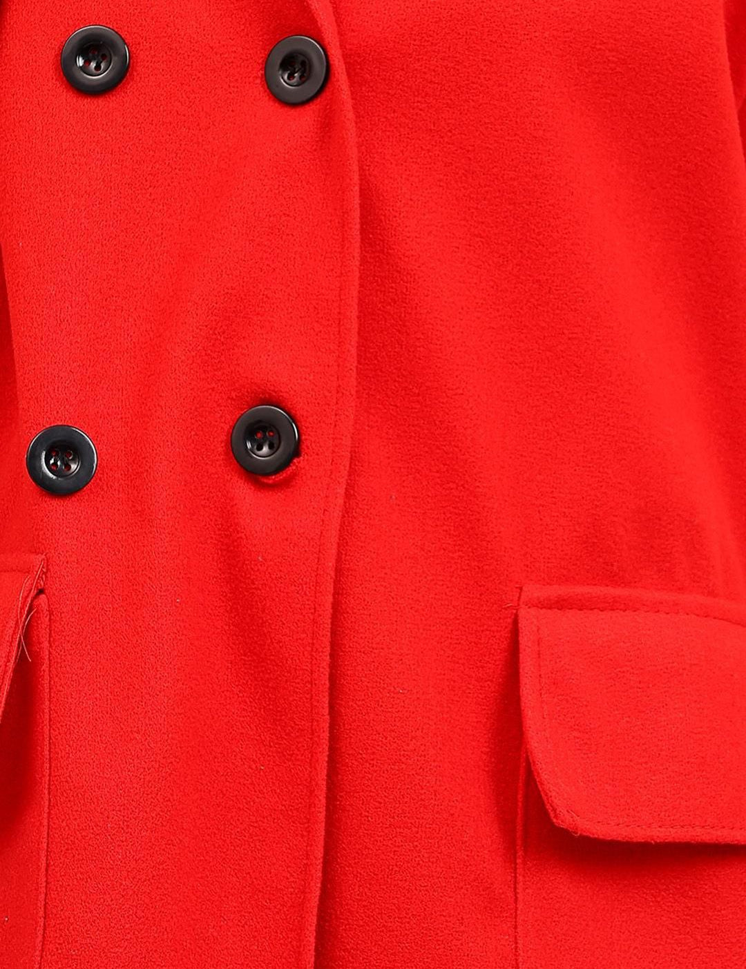 Kotty Women Notched Lapel Single-Breasted Overcoat