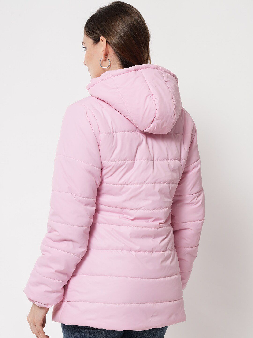 Kotty Women Pink Longline Padded Jacket