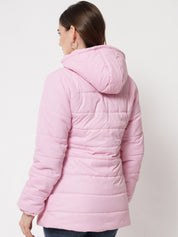 Kotty Women Pink Longline Padded Jacket