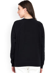 Kotty Women Black Printed Sweatshirt