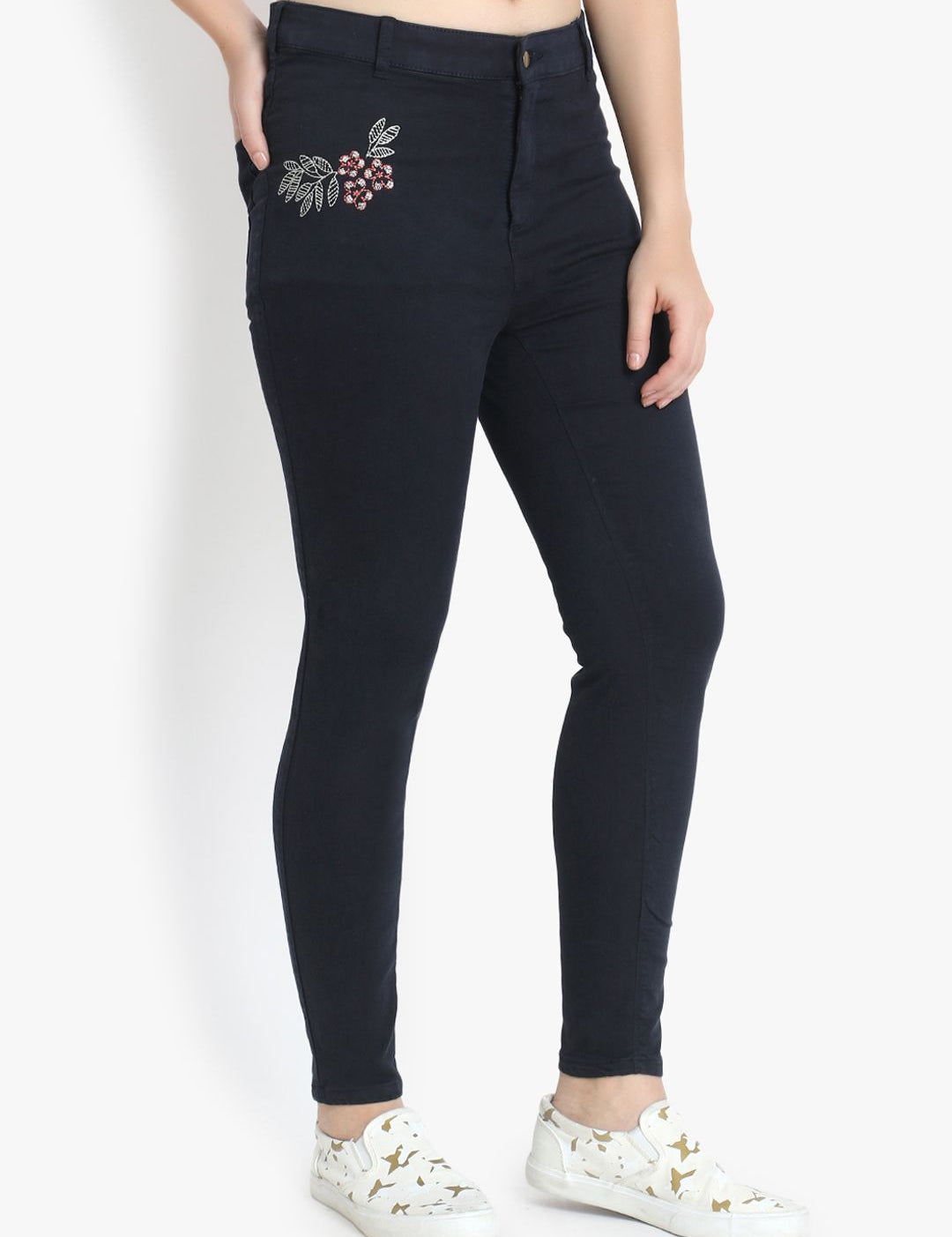 Kotty Women Blue Skinny Fit High-Rise Clean Look Jeans