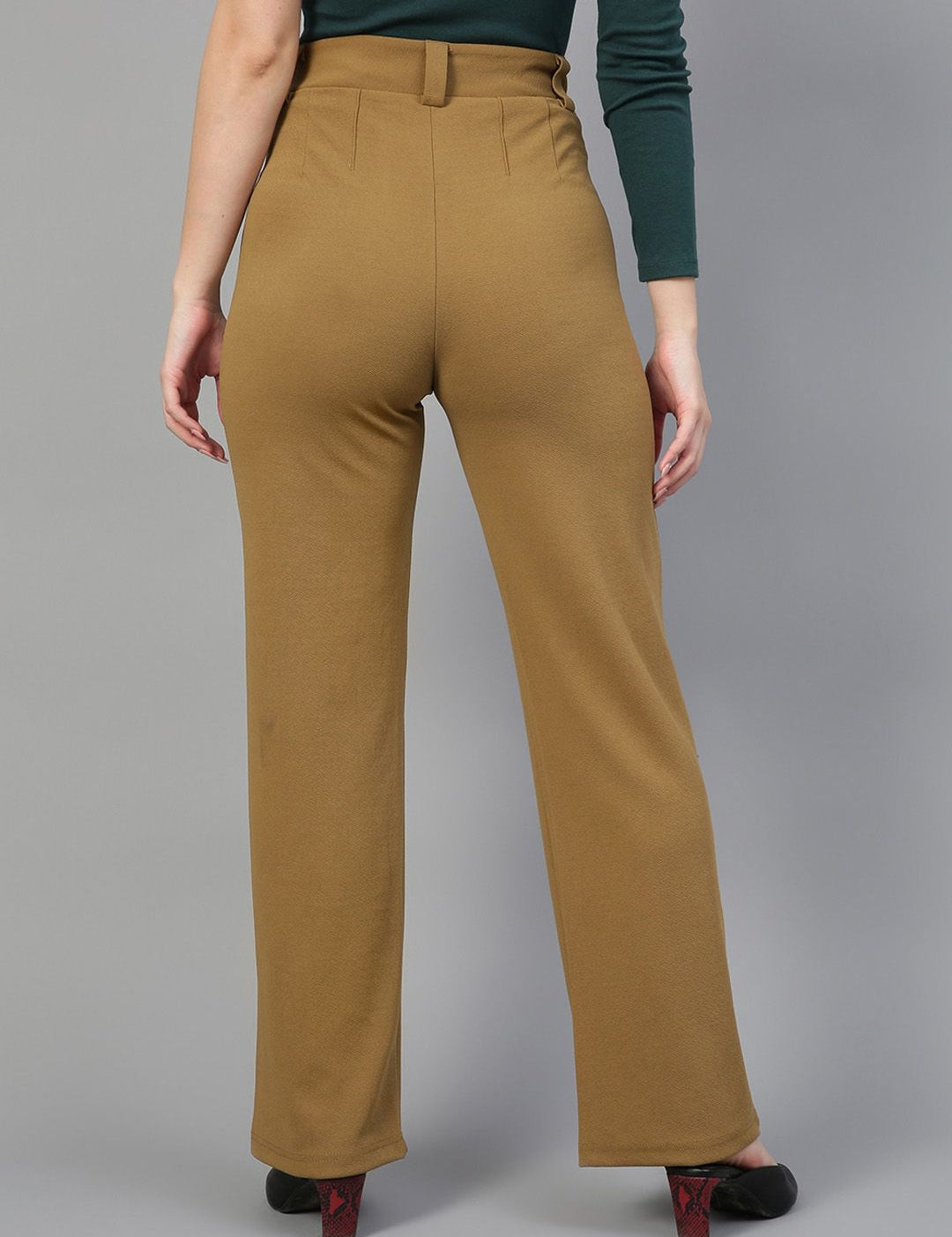 KOTTY BIZwear Women Pack Of 2 Straight Fit High-Rise Easy Wash Parallel Trousers