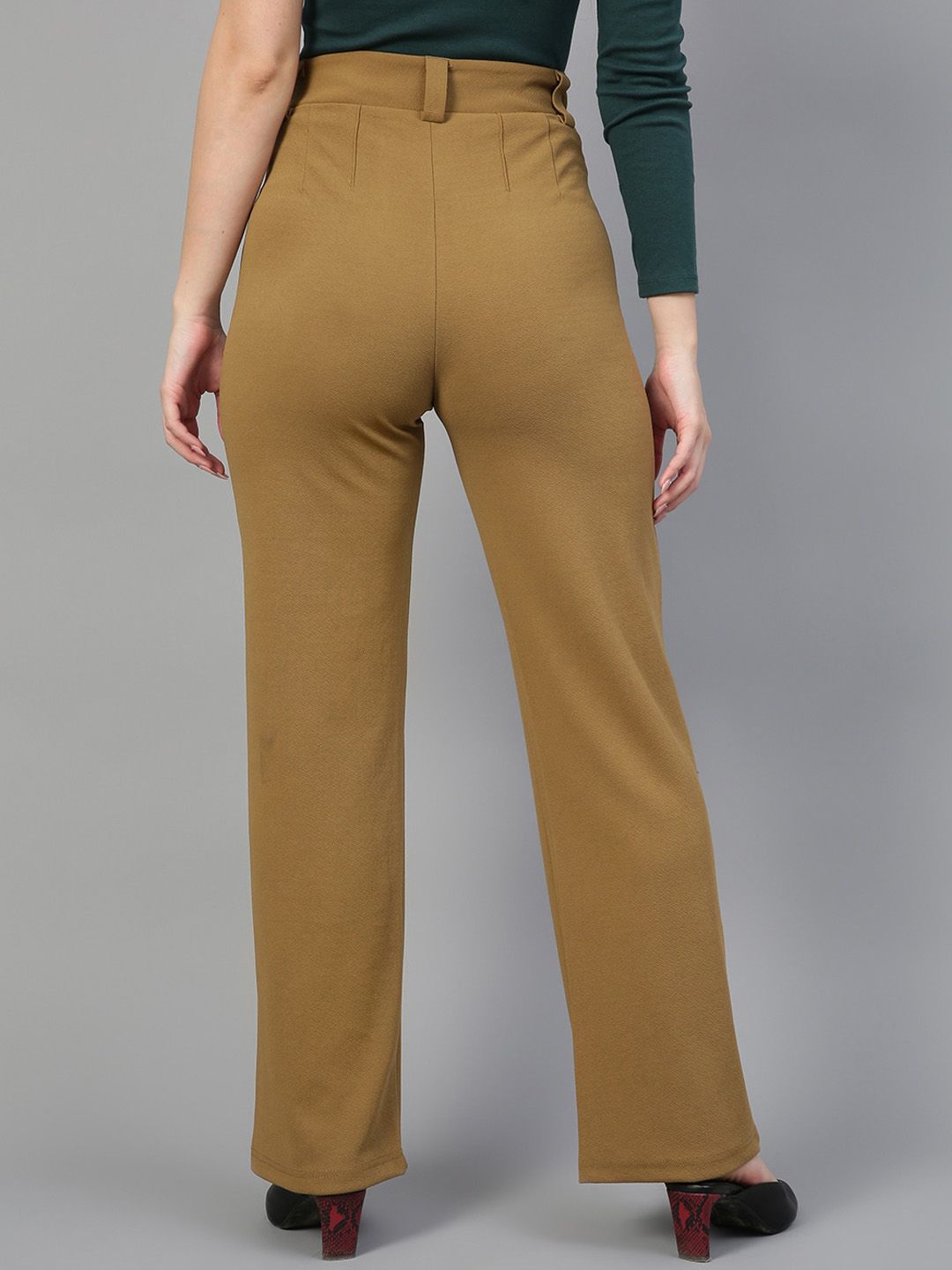 KOTTY BIZwear Women Pack Of 2 Straight Fit High-Rise Easy Wash Parallel Trousers