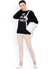 Kotty Women Black Printed Sweatshirt