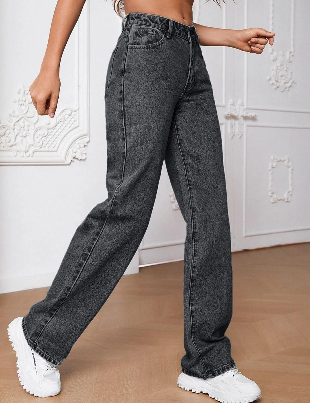 Kotty Women Jean Light Fade Wide Leg Stretchable Jeans