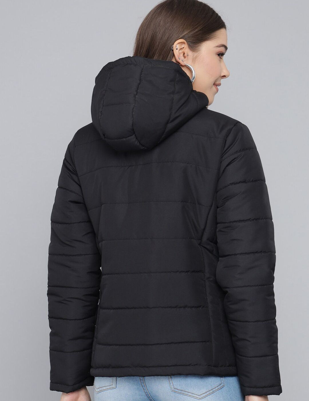 Kotty Women Black Lightweight Padded Jacket
