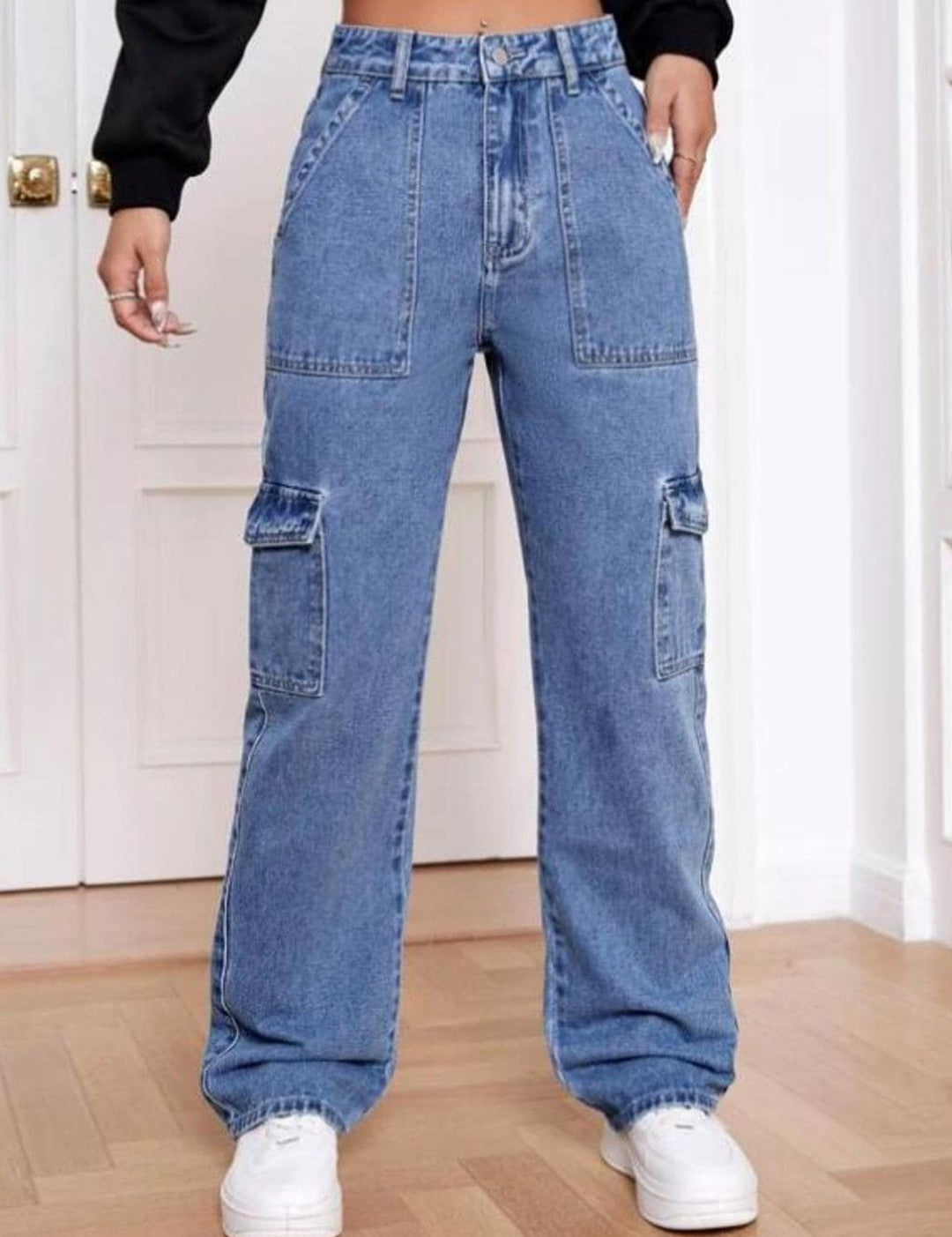 Kotty Women Blue Jean Straight Fit High-Rise Stretchable Jeans