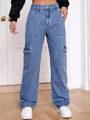 Kotty Women Blue Jean Straight Fit High-Rise Stretchable Jeans