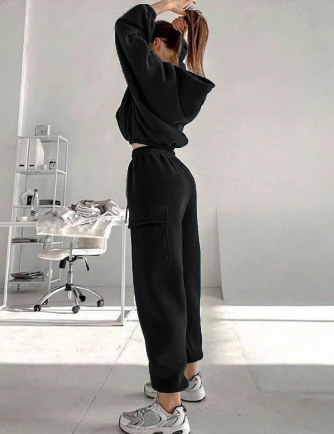 Kotty Hooded Mid Rise Sweatshirt With Joggers 