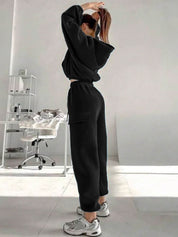 Kotty Hooded Mid Rise Sweatshirt With Joggers 