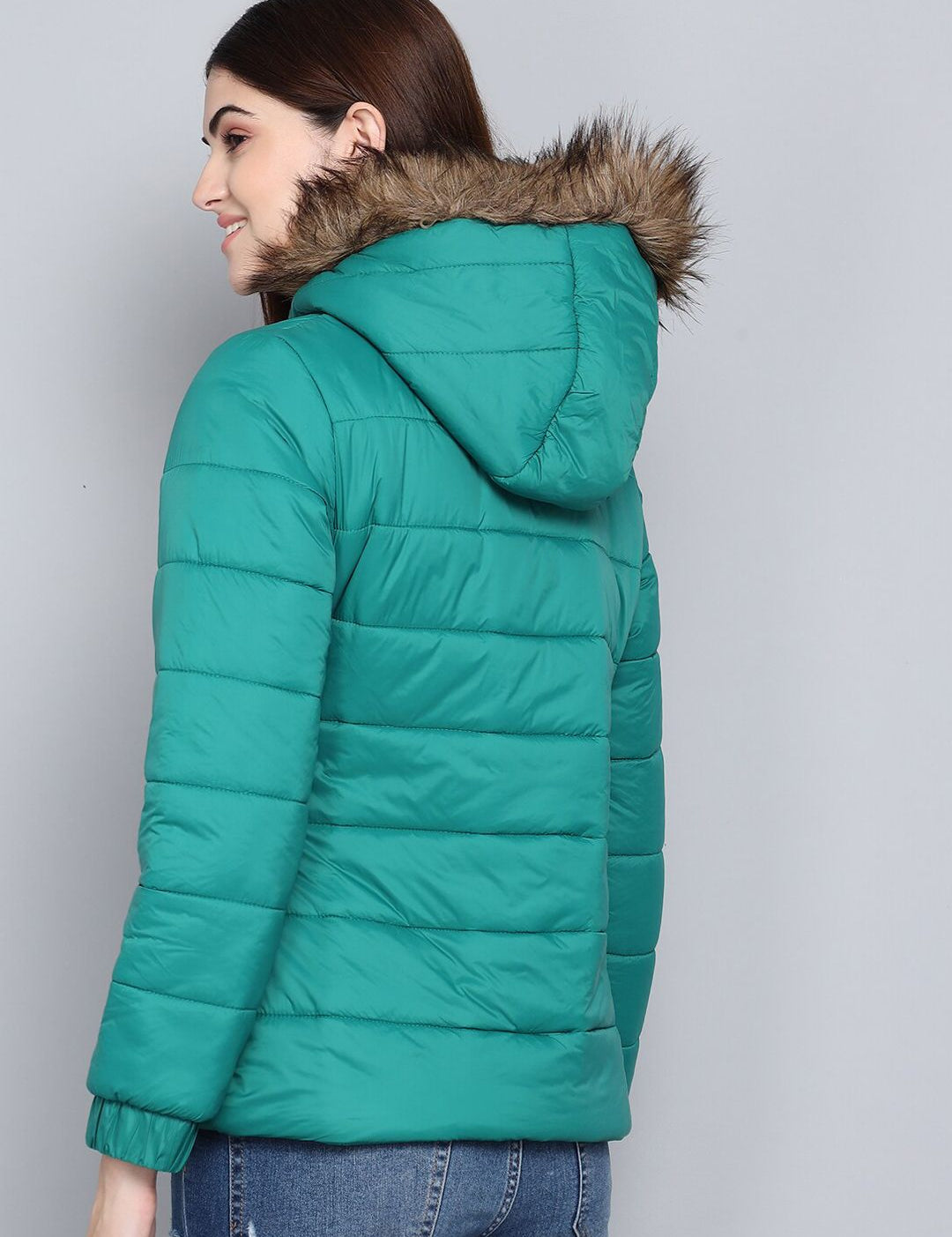 Kotty Women Green Outdoor Puffer Jacket