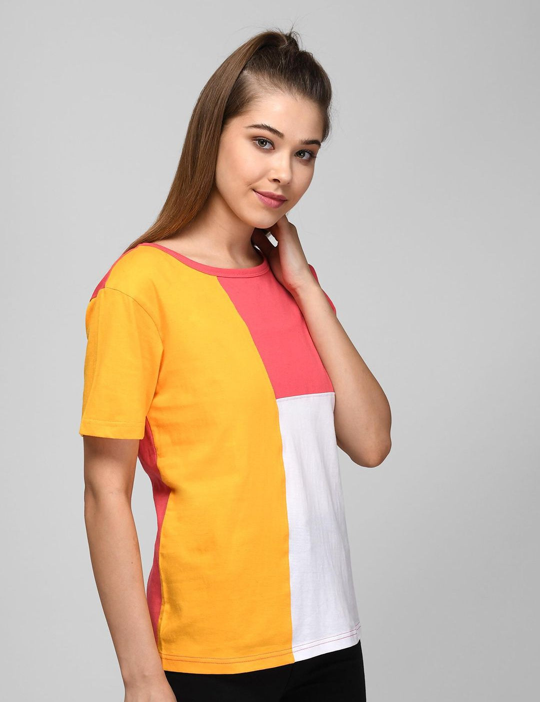 Kotty Colourblocked Cotton T-shirt