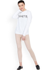 Kotty Women Off-White Printed Sweatshirt