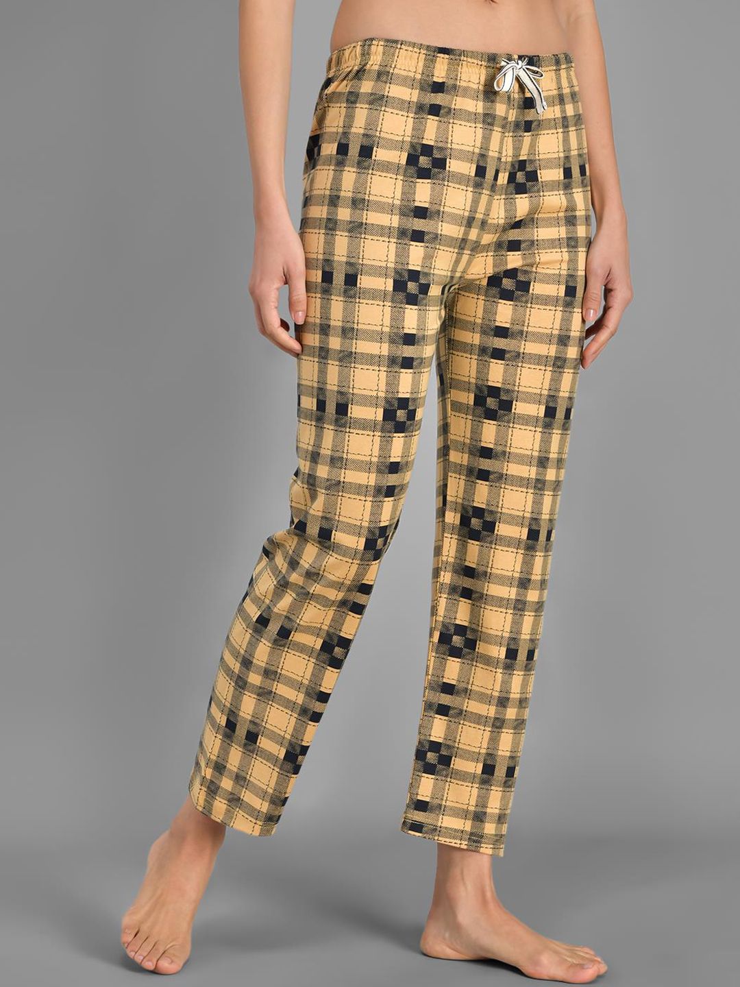 Kotty Checked Cotton Lounge Pants