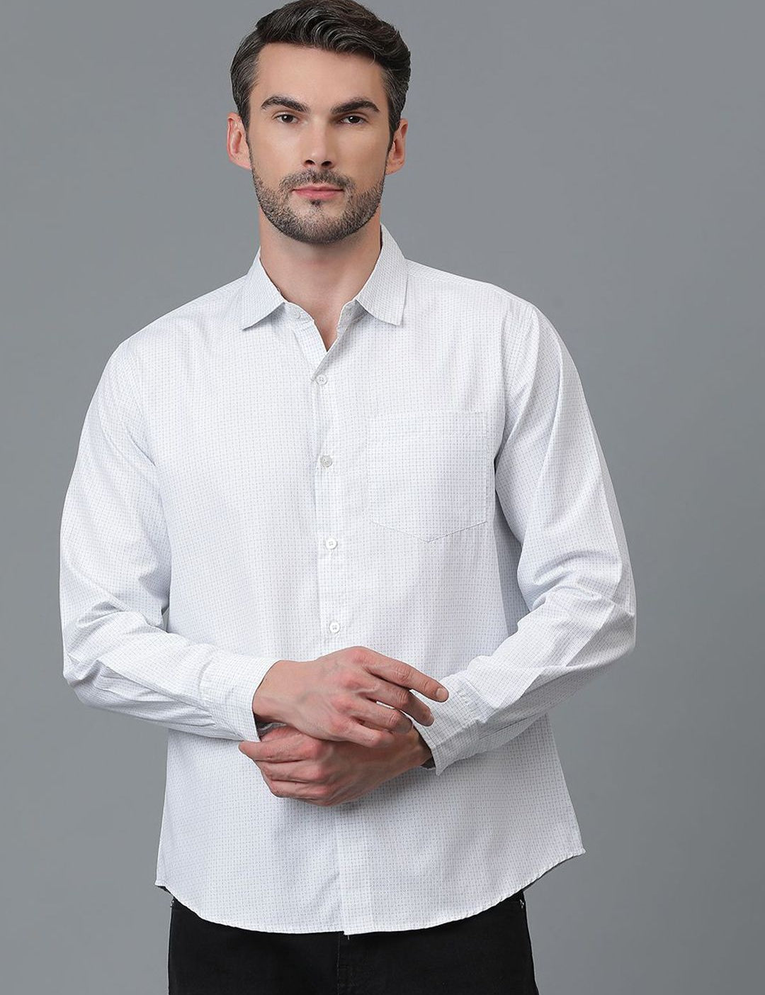 Kotty New Checked Spread Collar Casual Shirt