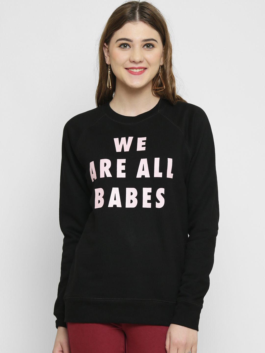 Kotty Women Black Printed Sweatshirt