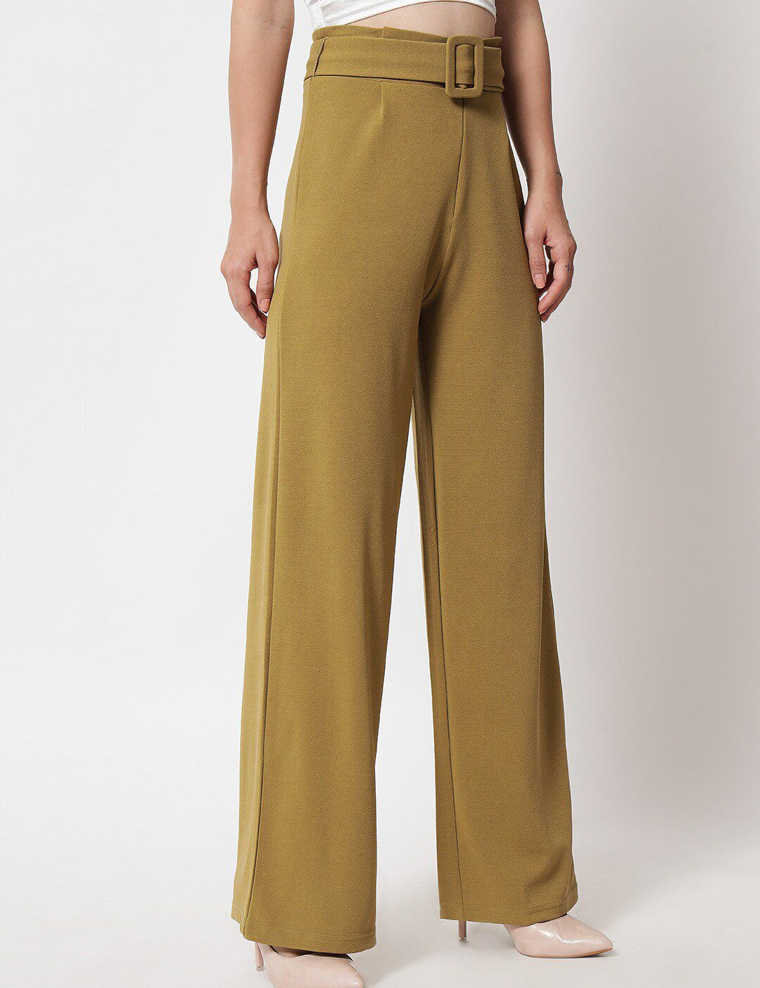 KOTTY BIZwear Pack Of 2 Women Relaxed Straight Fit High-Rise Pleated Trousers