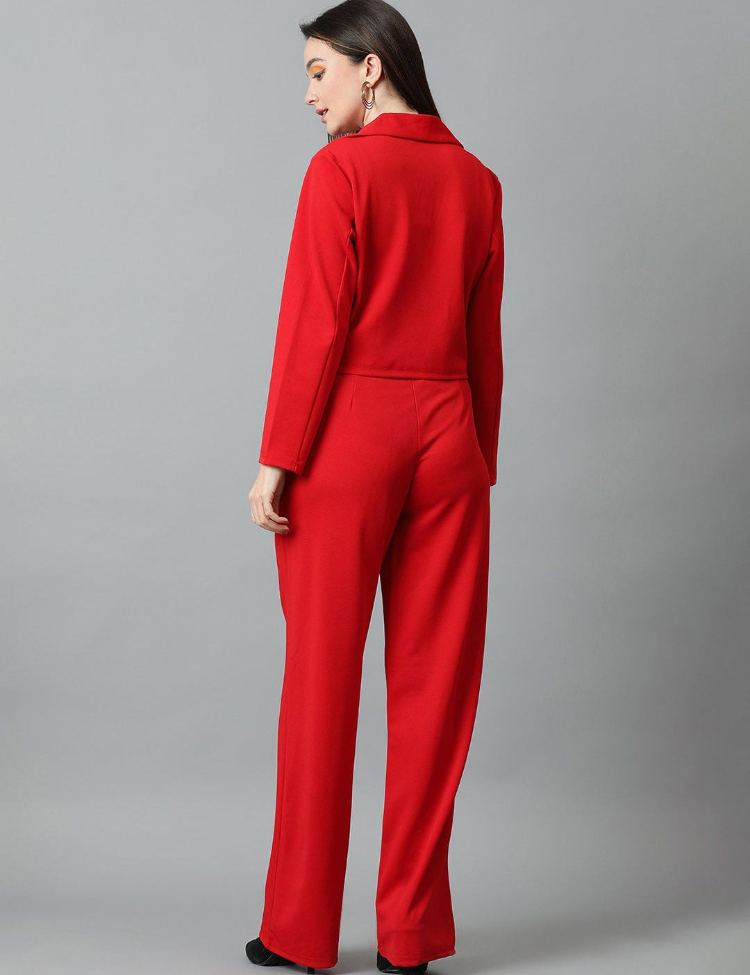 KOTTY BIZwear Basics Notched Lapel Collar Coat With Trousers