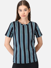 Kotty Women Pack of 2 Multicoloured Colourblocked Round Neck T-shirts