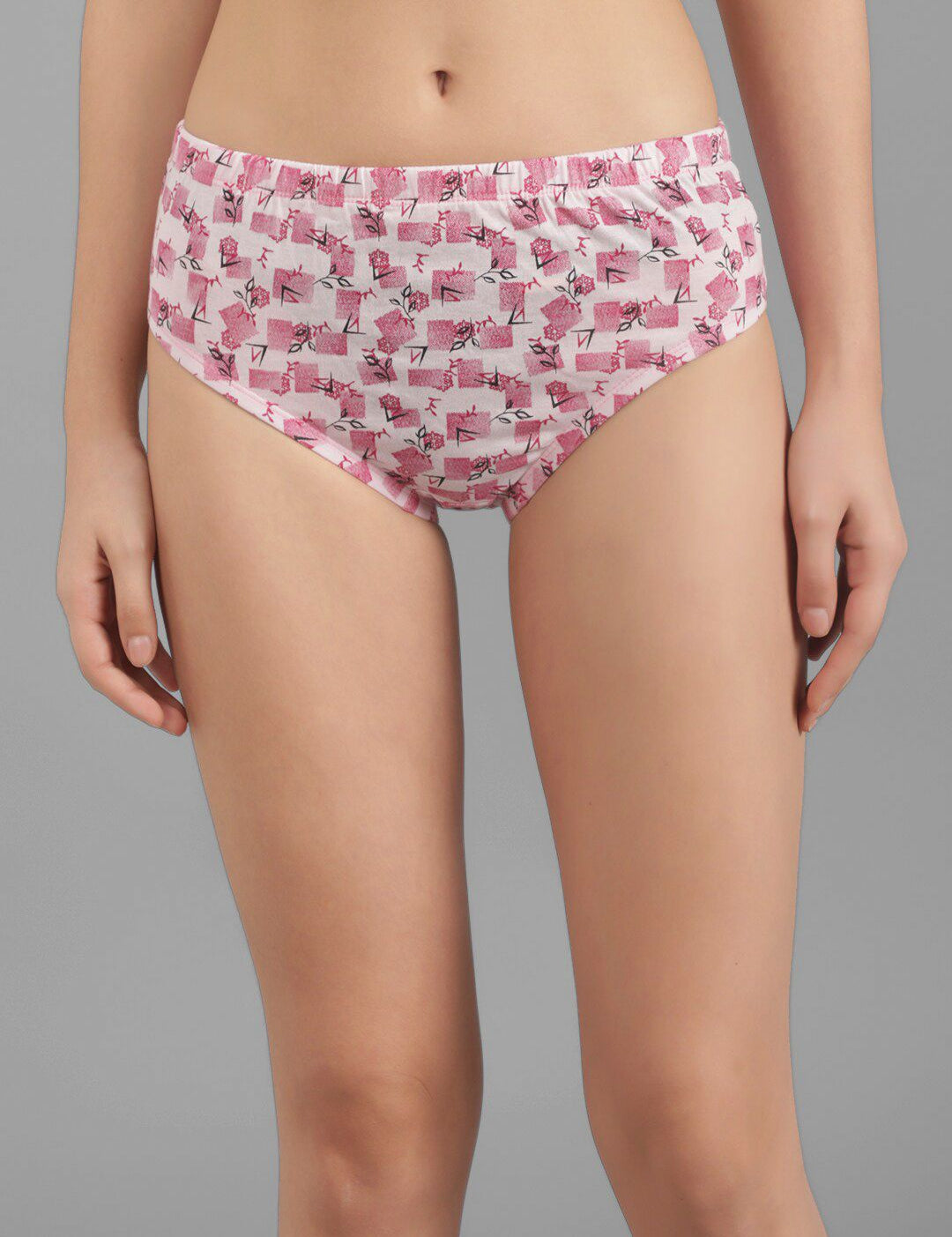 Kotty Women Pink & White Printed Hipster Briefs KTTWOMENSPANTY380