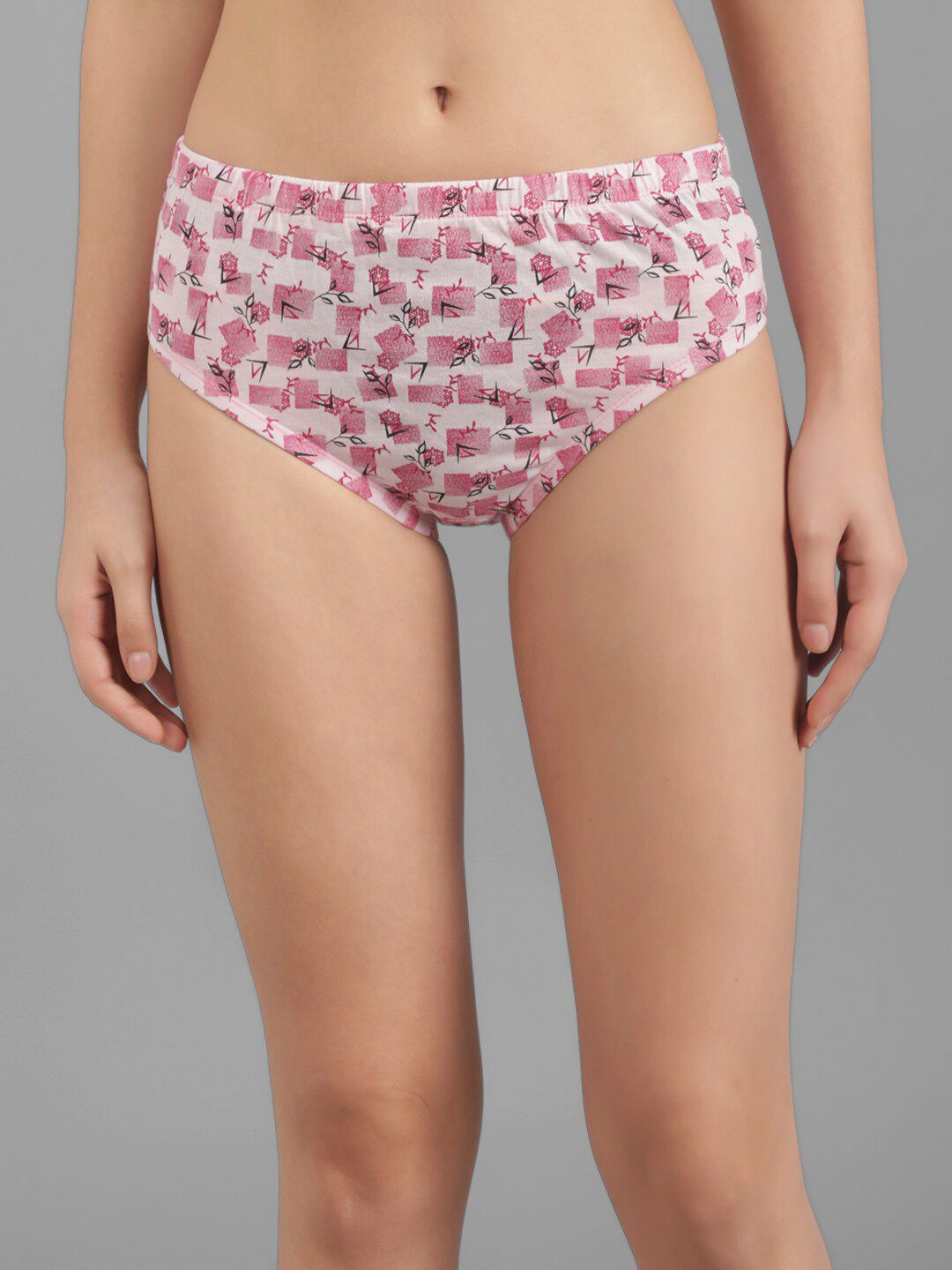 Kotty Women Pink & White Printed Hipster Briefs KTTWOMENSPANTY380