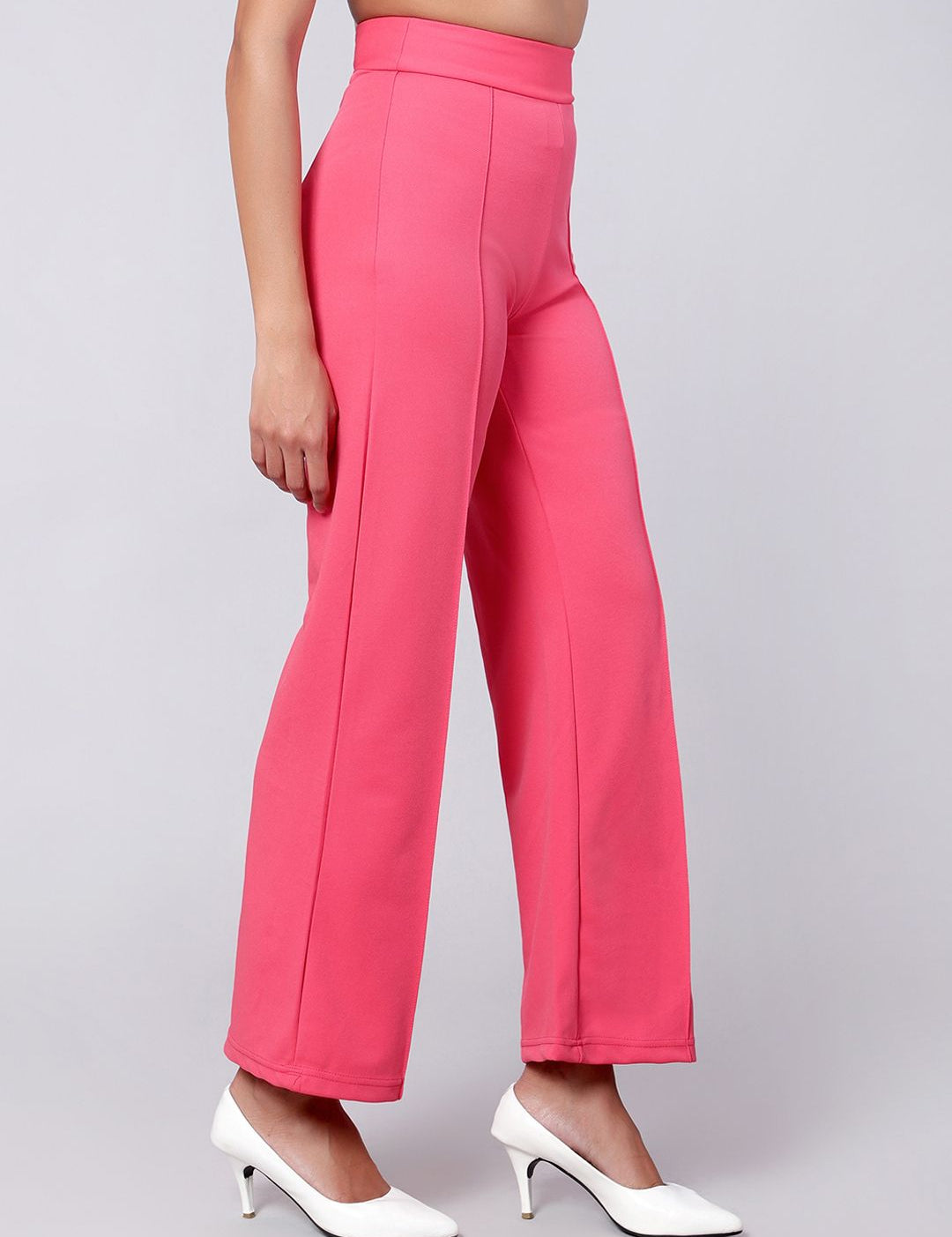 Kotty Women Pack Of 2 Straight Fit High-Rise Easy Wash Trousers