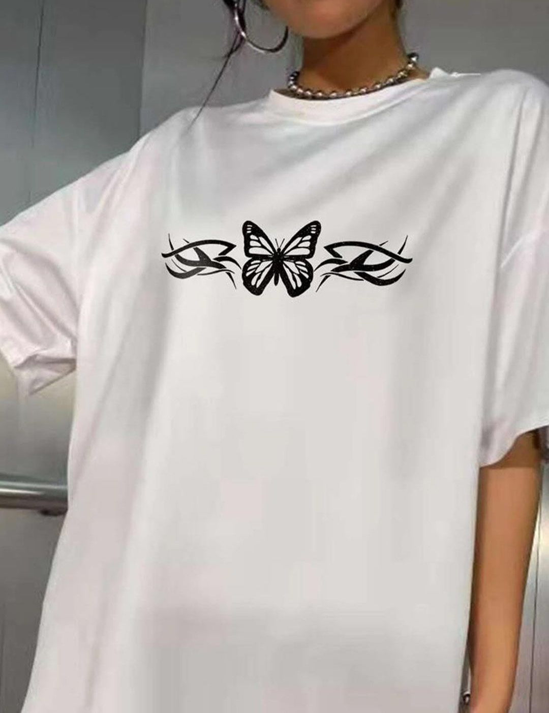 Kotty Conversational Printed Oversize Cotton T-shirt