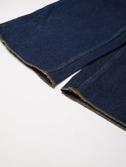 Kotty Women Navy Blue Flared High-Rise Stretchable Jeans