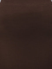 Kotty Women Brown Solid Pencil Skirt