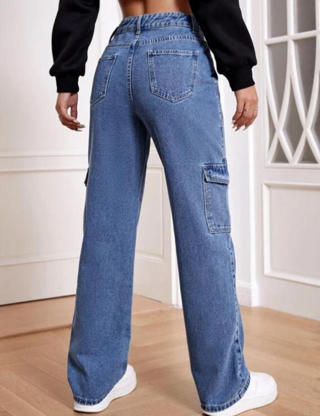 Kotty Women Blue Jean Straight Fit High-Rise Stretchable Jeans