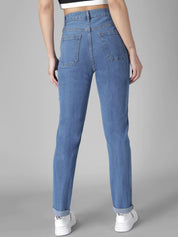 KOTTY Basics Women Slim Fit High-Rise Slash Knee Stretchable Jeans