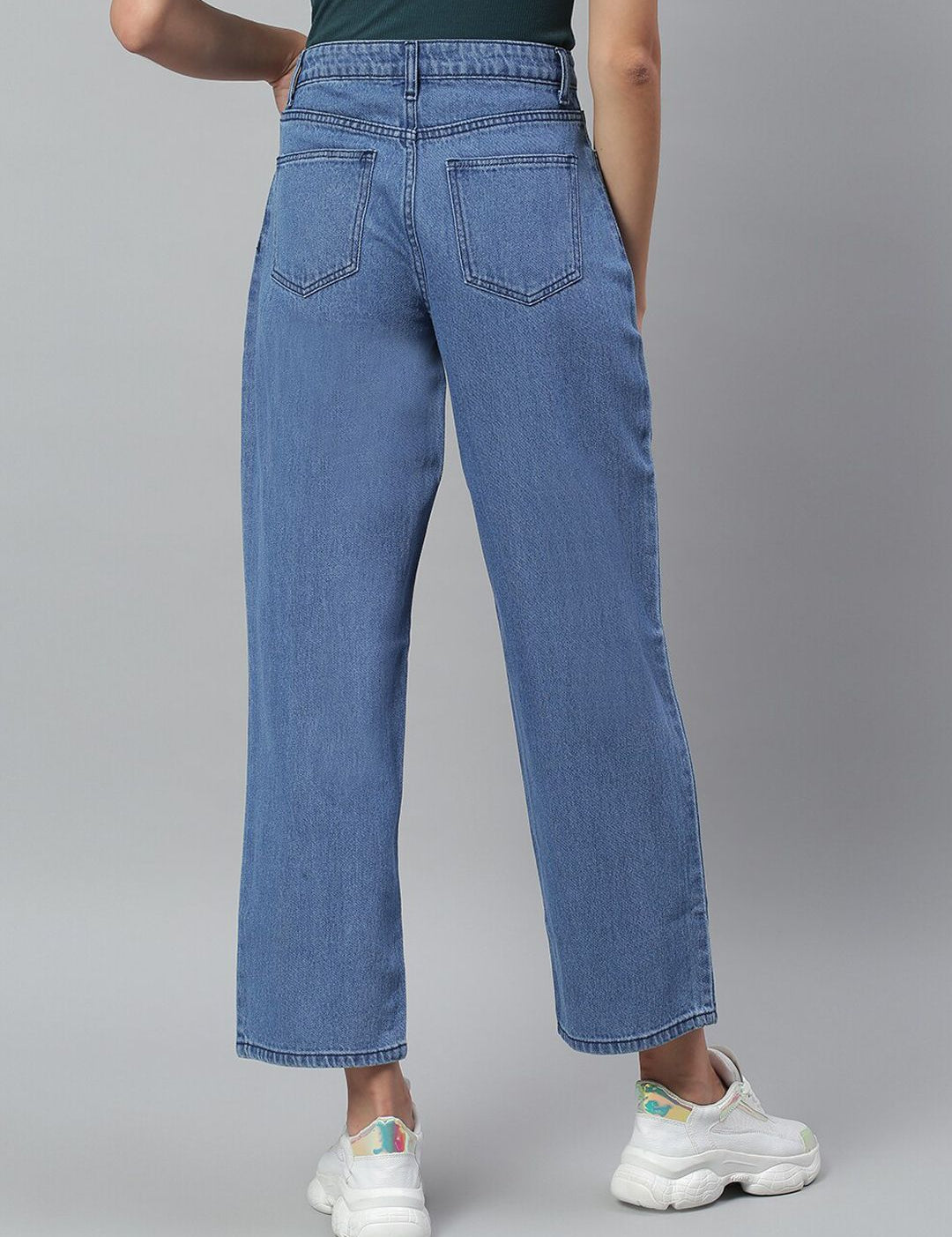 Kotty Women Blue Flared High-Rise Stretchable Jeans